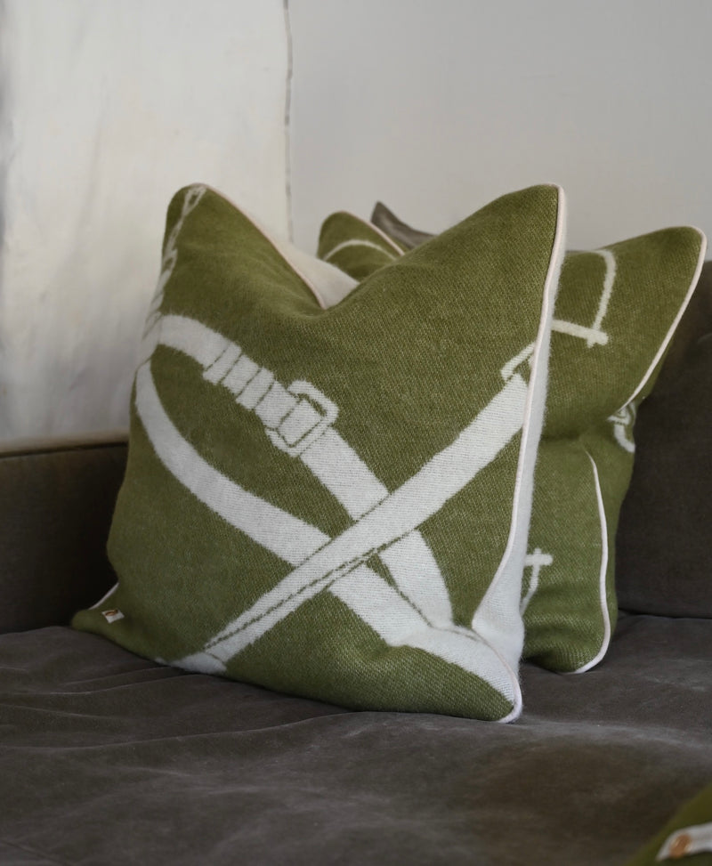 HALTER CUSHION  NZ WOOL MOSS