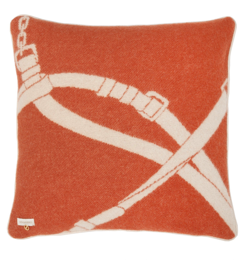 HALTER CUSHION  NZ WOOL RUST