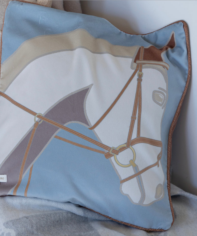 Cheval Cushion in Light Blue