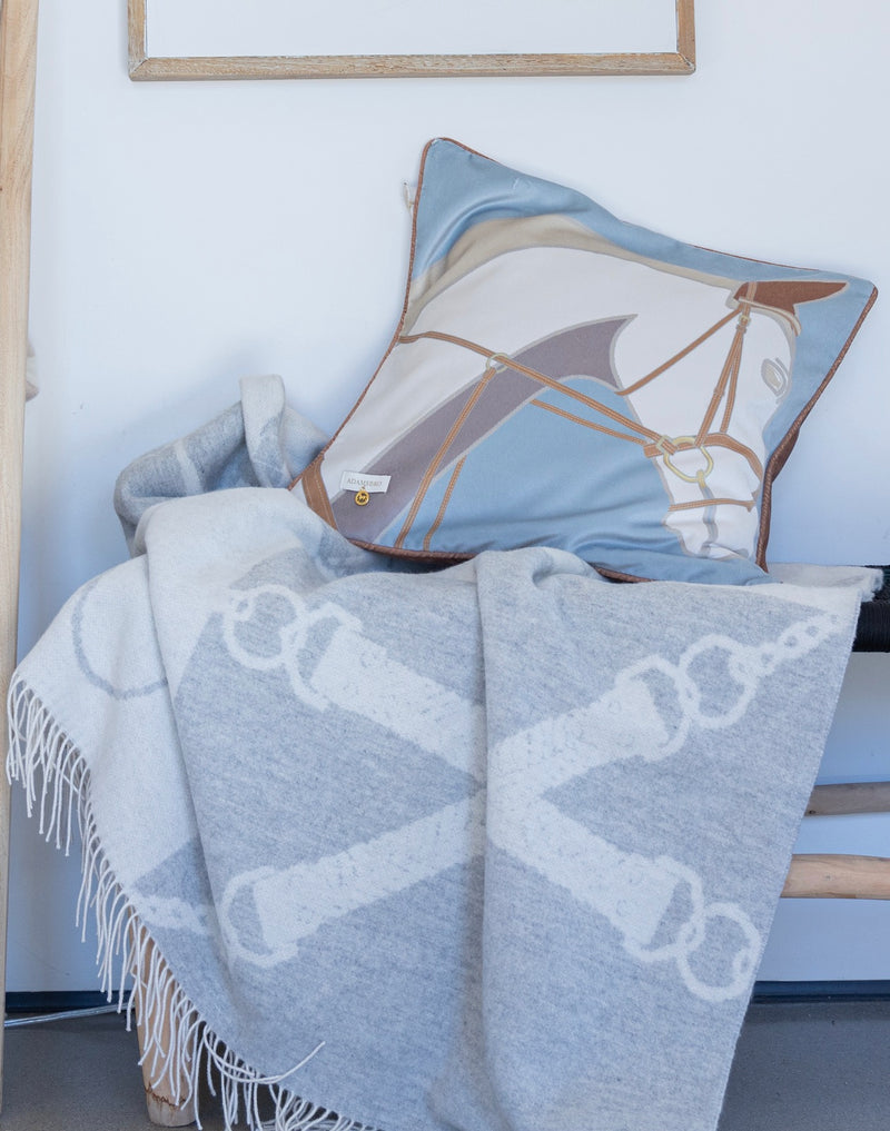 Cheval Cushion in Light Blue