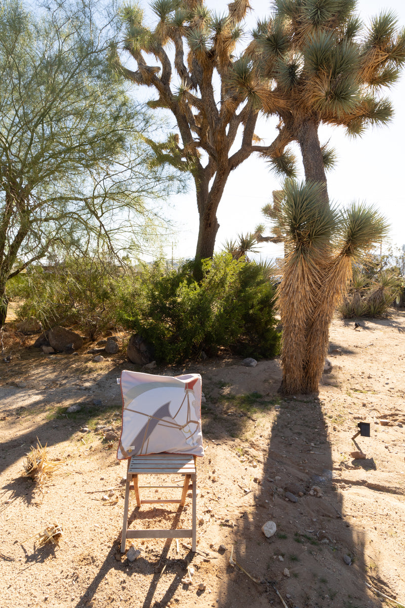 Cheval Cushion in Soft Pink