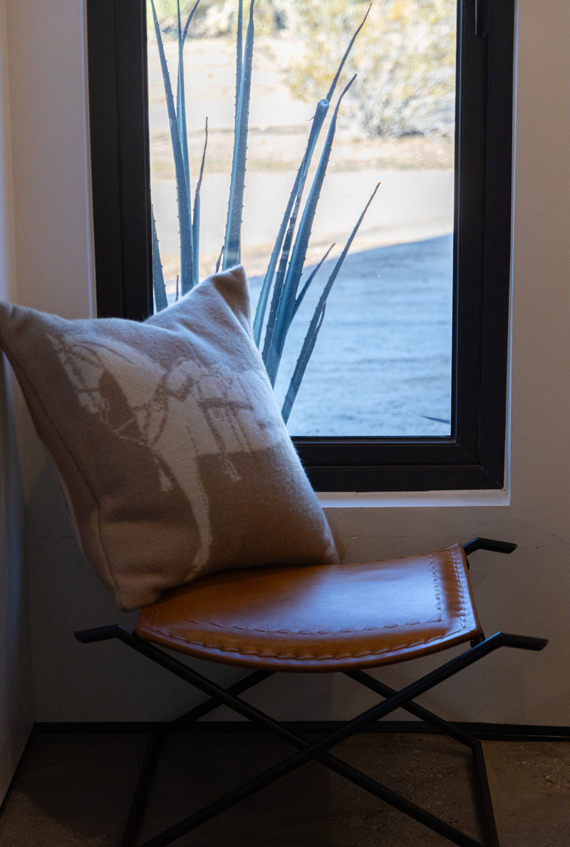 Horses Cushion- 100% New Zealand Lambswool