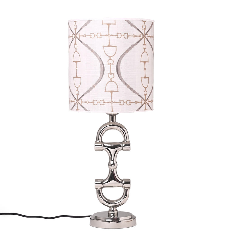 BIT Lamp stand Silver including Bite Luxury Lampshade.