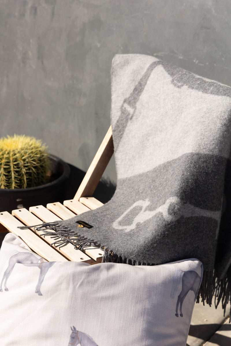 Wool Cashmere Throw Dark grey