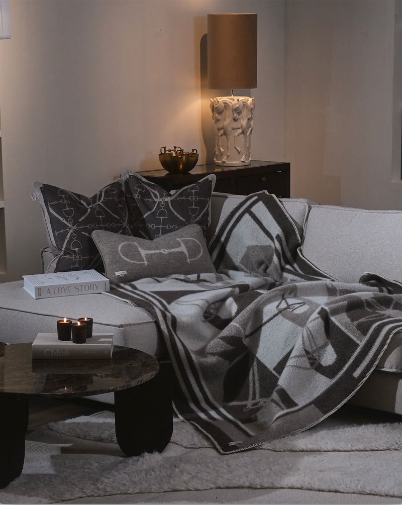 Luxury Cushion in 100% New Zealand Lambswool Beige Melange