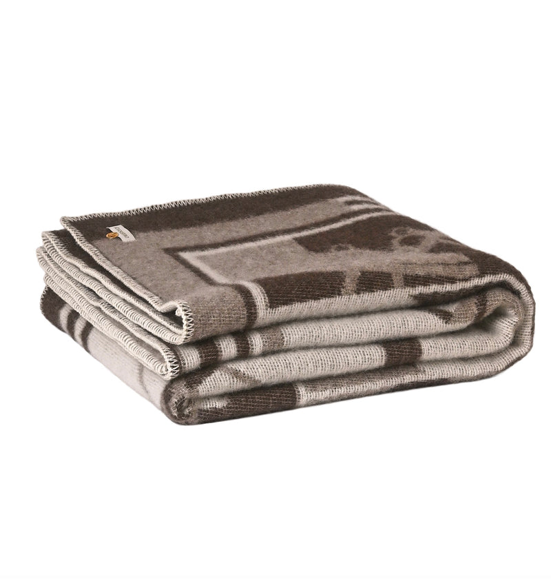 MULTI Horses Throw – 100% New Zealand Lambswool