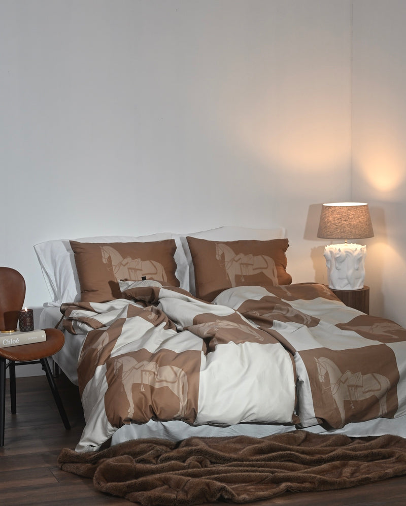 Horse Check Duvet Cover Single 140X200 CM