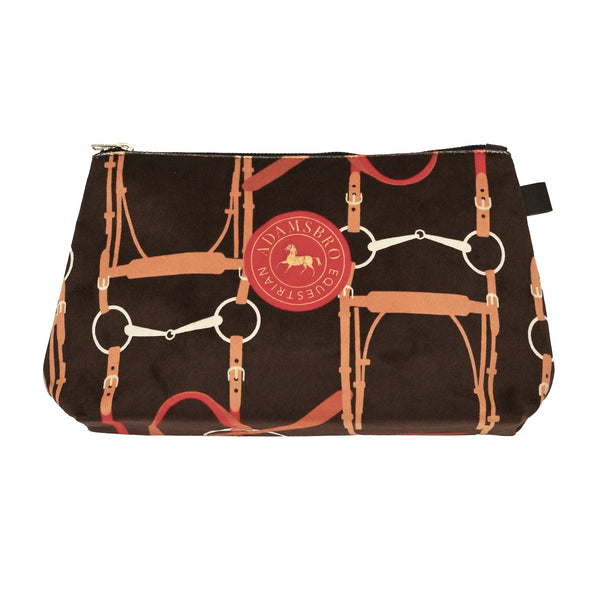 Soft Velvet Toiletry Bag – Brown Bridle Design