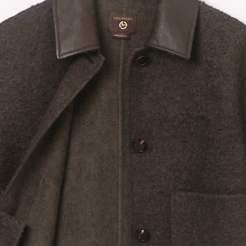 Exclusive  Bouclé Wool Jacket – Brown