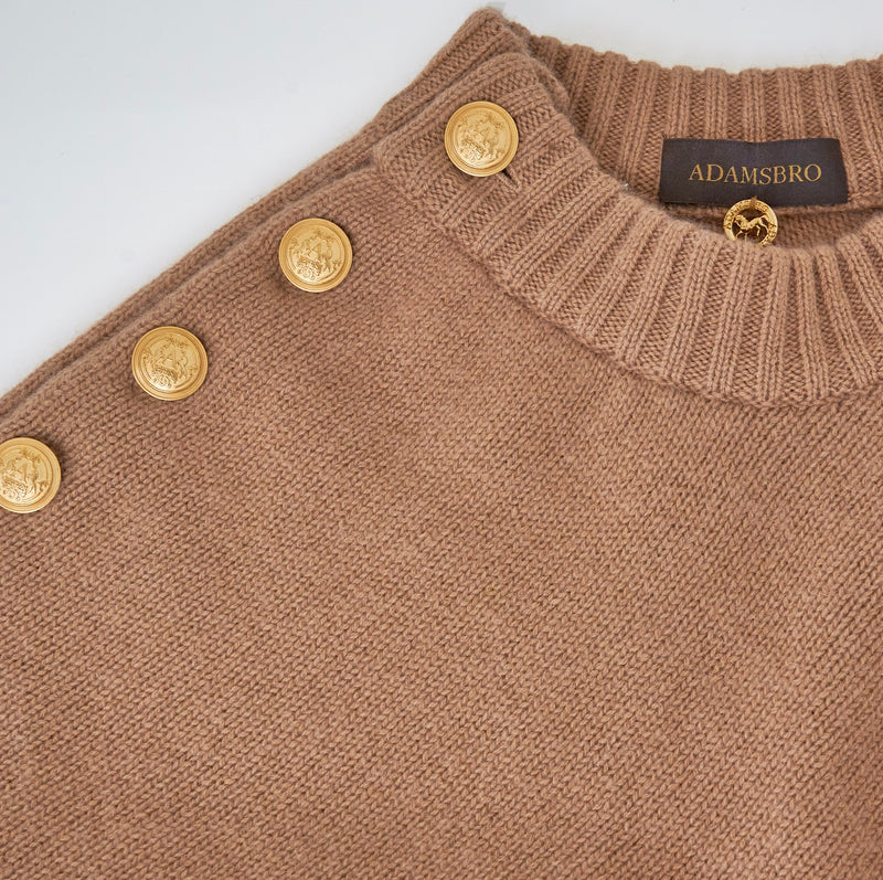 Solid Poncho Cashmere Camel