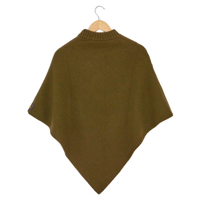 Solid Poncho Cashmere Olive