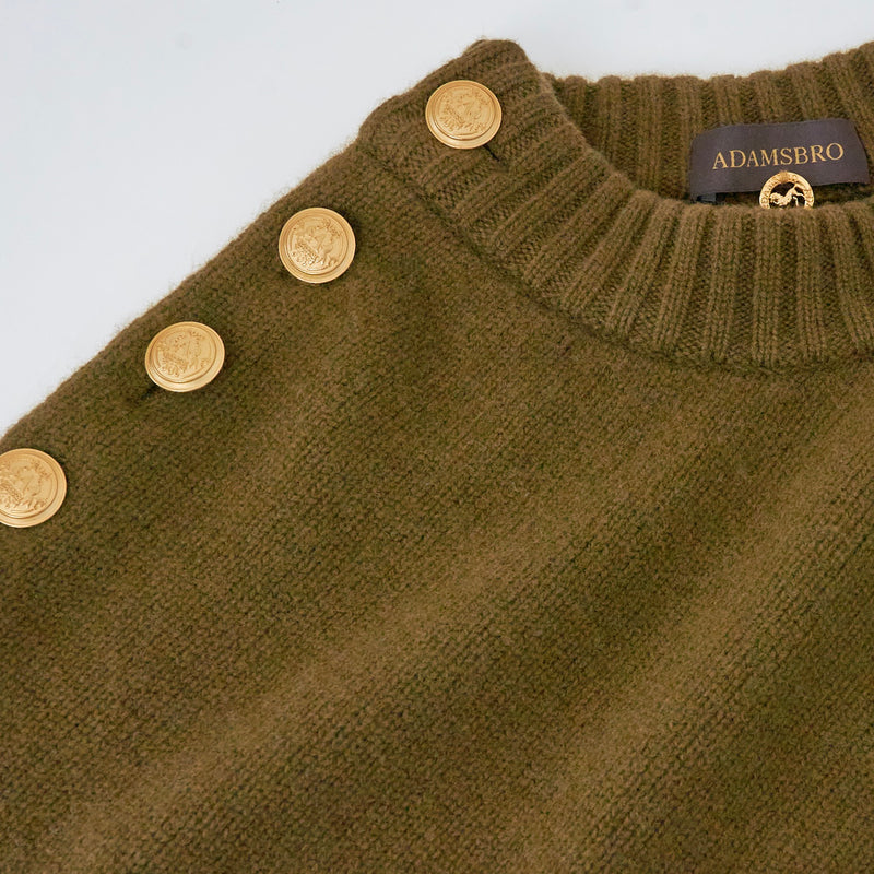 Solid Poncho Cashmere Olive