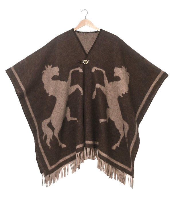 Poncho Horse Lambswool