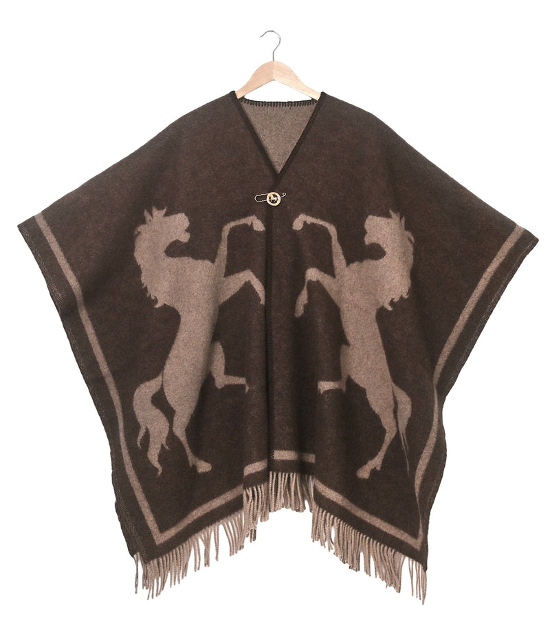 Poncho Horse Lambswool