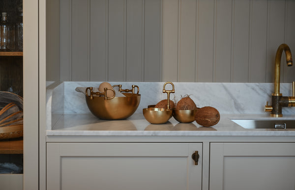 Snaffle Bit Serving Bowl M Brass