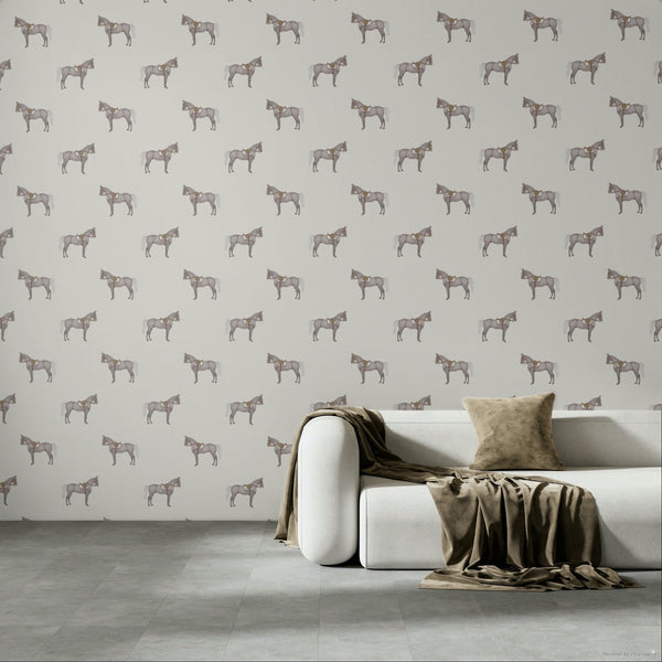 17-09-007-00 Wallpaper Petit Horse Off-white