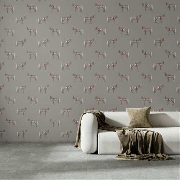 17-09-007-30 Wallpaper Petit Horse Taupe