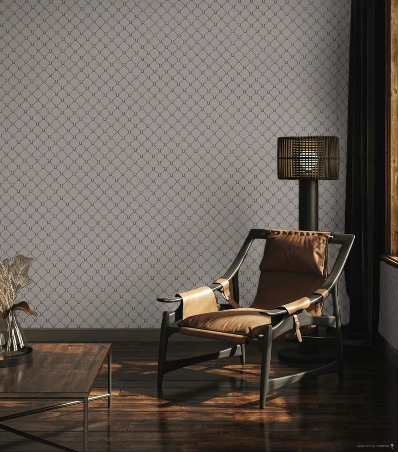 17-09-022-30 WALLPAPER New HORSE SHOE Taupe