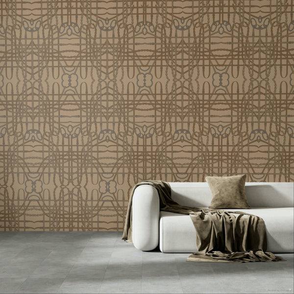17-09-024-20 ADAMSBRO WALLPAPER BRIDLE CARAMEL