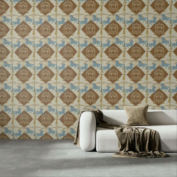 17-09-029-04 ADAMSBRO WALLPAPER EQUESTRIAN ORNAMENT