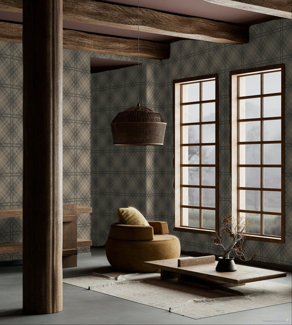 17-09-034-04 ADAMSBRO WALLPAPER TARTAN DOESKIN