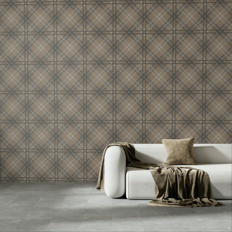 17-09-034-04 ADAMSBRO WALLPAPER TARTAN DOESKIN