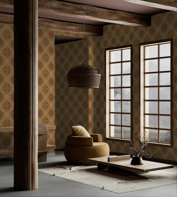 17-09-034-20 ADAMSBRO WALLPAPER TARTAN Rust