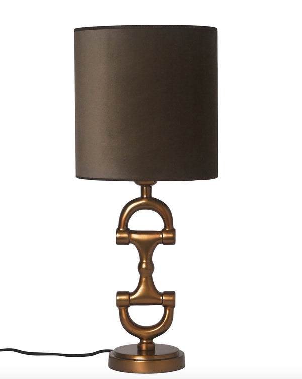 BIT Lamp stand Brass including Brown lamp shade.