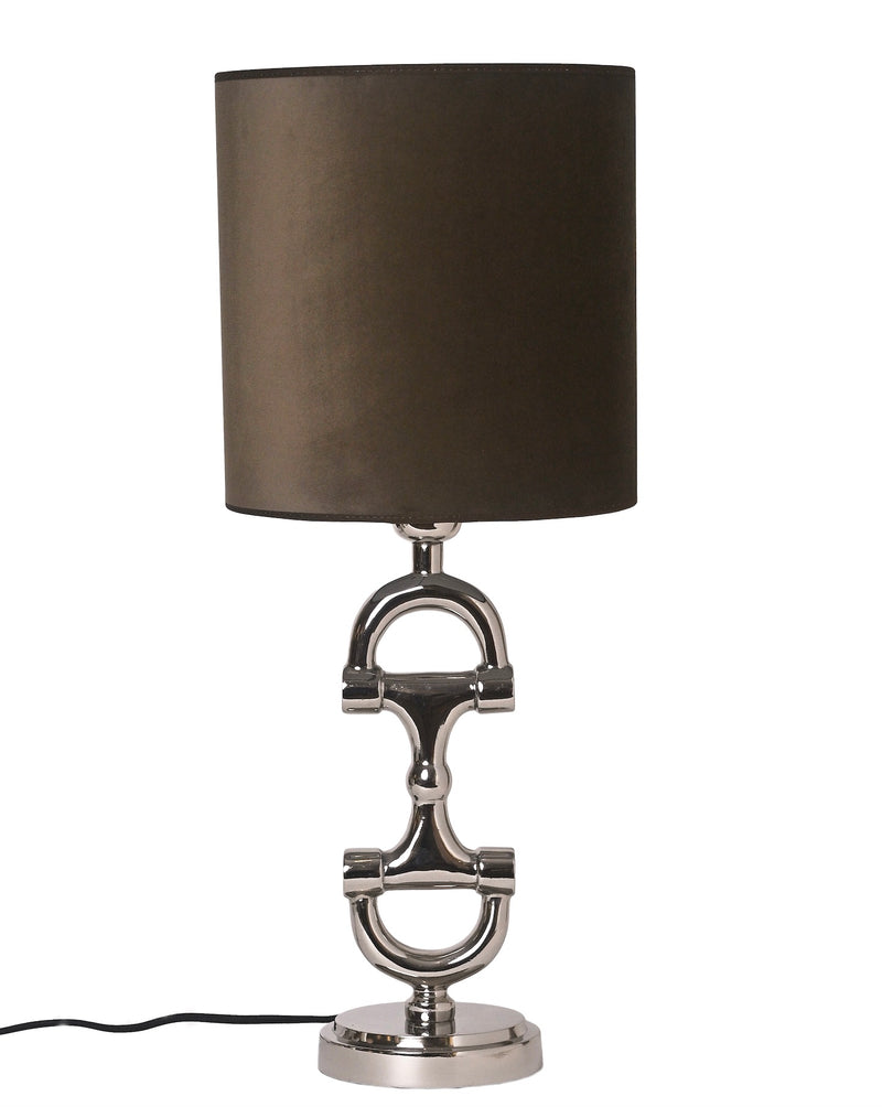 BIT Lamp stand Silver including brown lamp shade.