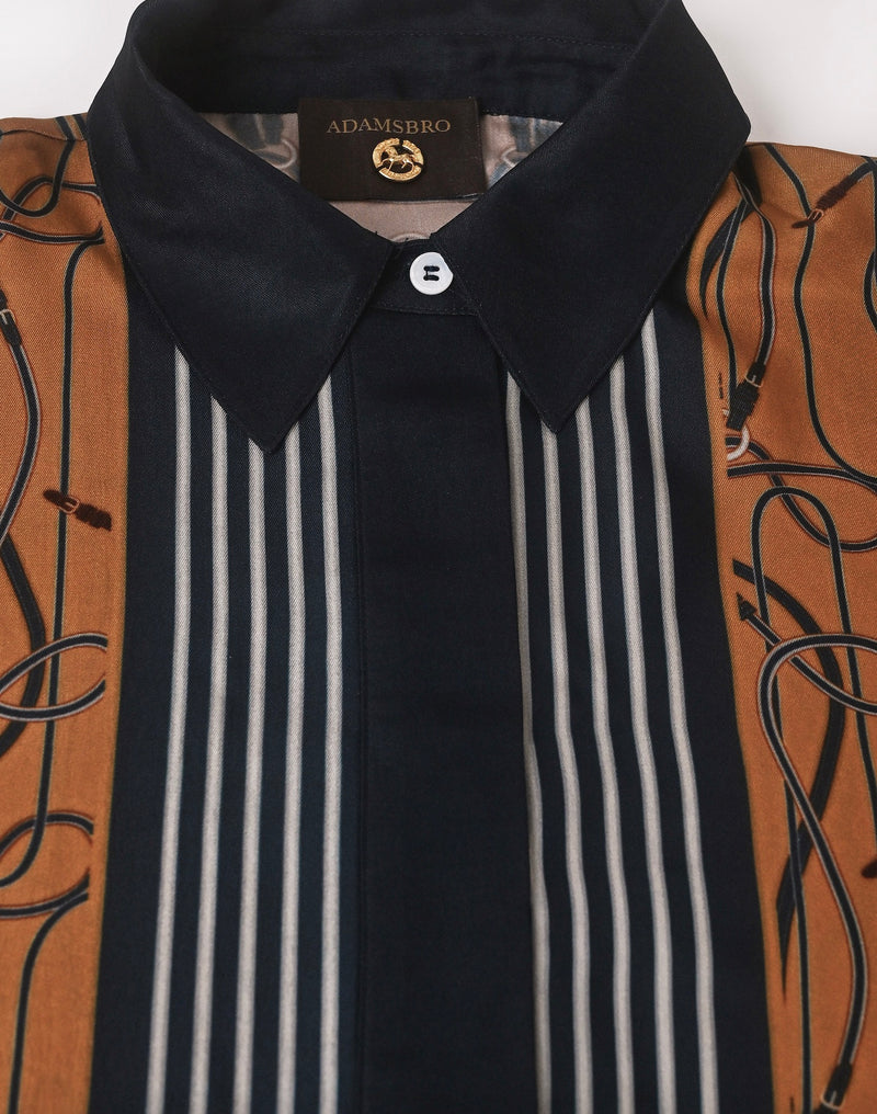 SATIN Shirt Heritage Stripe