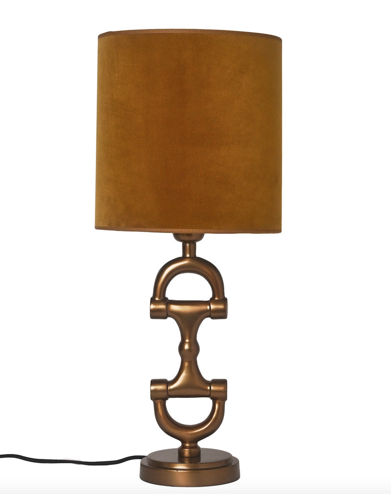 BIT Lamp stand Brass including Golden Mustard lamp shade.