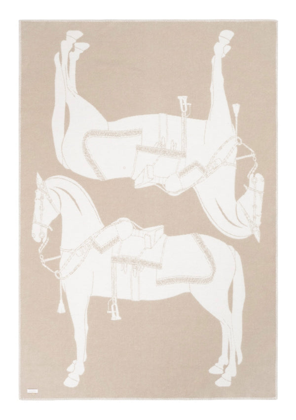 HORSES Throw – 100% New Zealand Lambswool