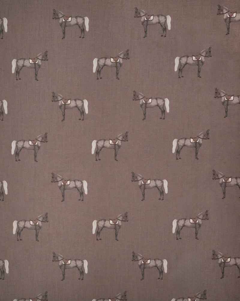 FABRIC BY METER PETIT HORSE MUD