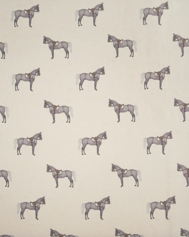 FABRIC BY METER PETIT HORSE OFF-WHITE