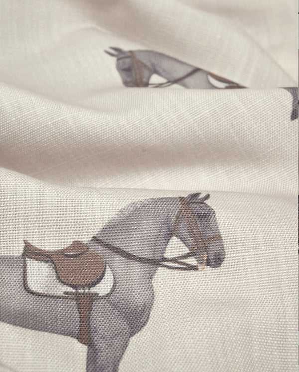 FABRIC BY METER PETIT HORSE OFF-WHITE