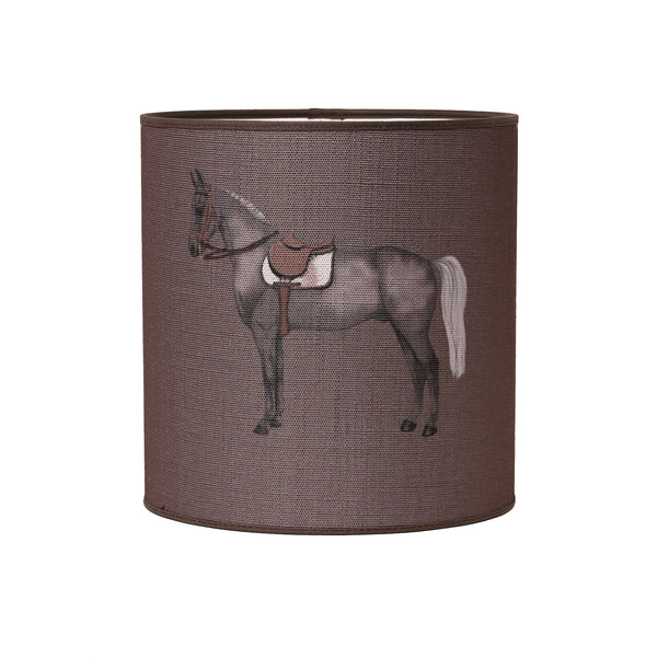 Snaffle Bit Lamp stand  Brass including Mud Linnen Petit Horse Lampshade.