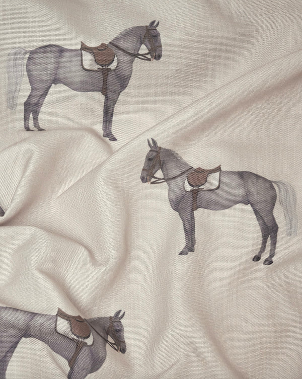 FABRIC BY METER PETIT HORSE OFF-WHITE