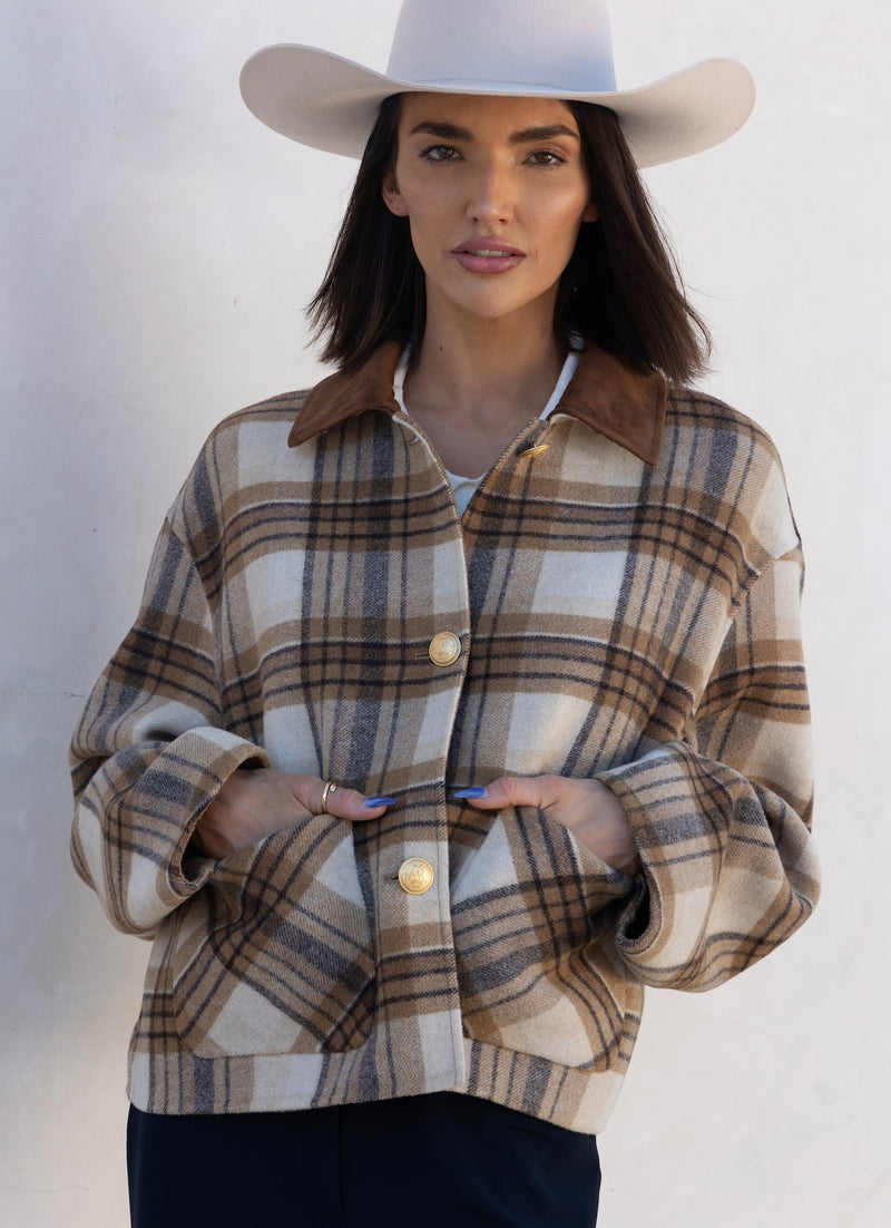 Exclusive  Checked Wool Jacket