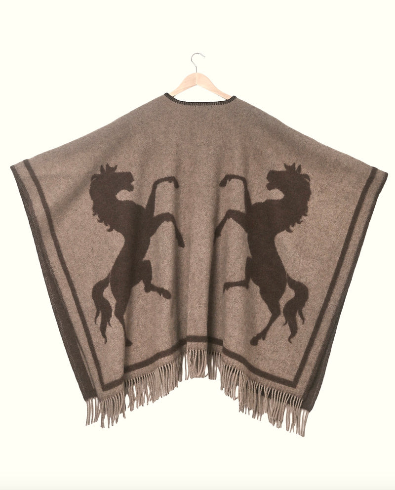 Poncho Horse Lambswool