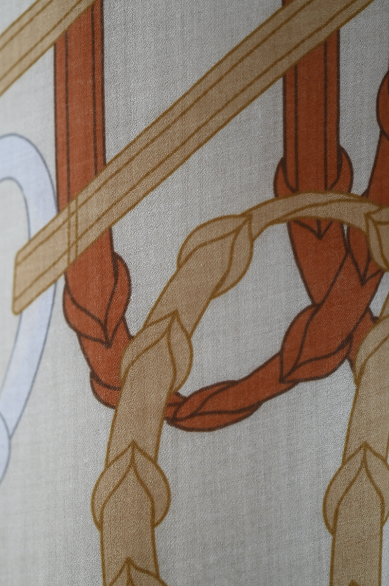 100% CASHMERE SCARF BRIDLE RUST