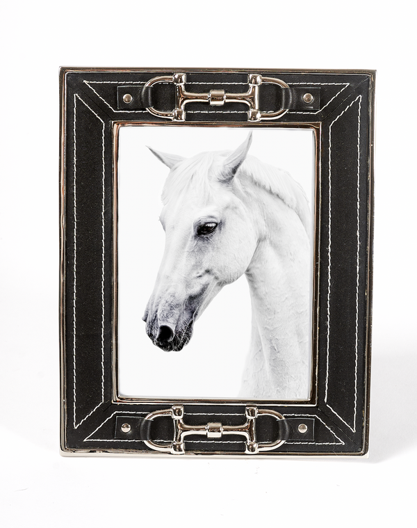 Snaffle Bit Frame in Leather & metal
