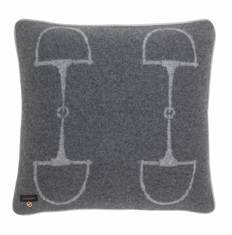Wool Cashmere Cushion Classic Dark grey.