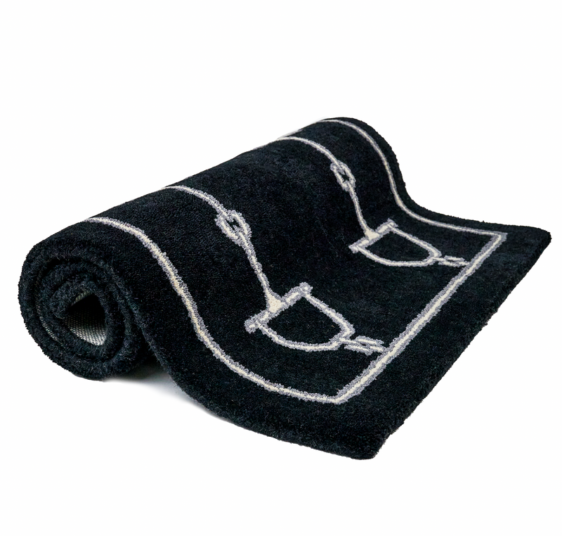 WOOL RUG BLACK