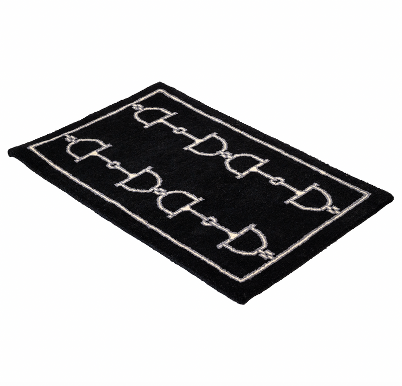 WOOL RUG BLACK