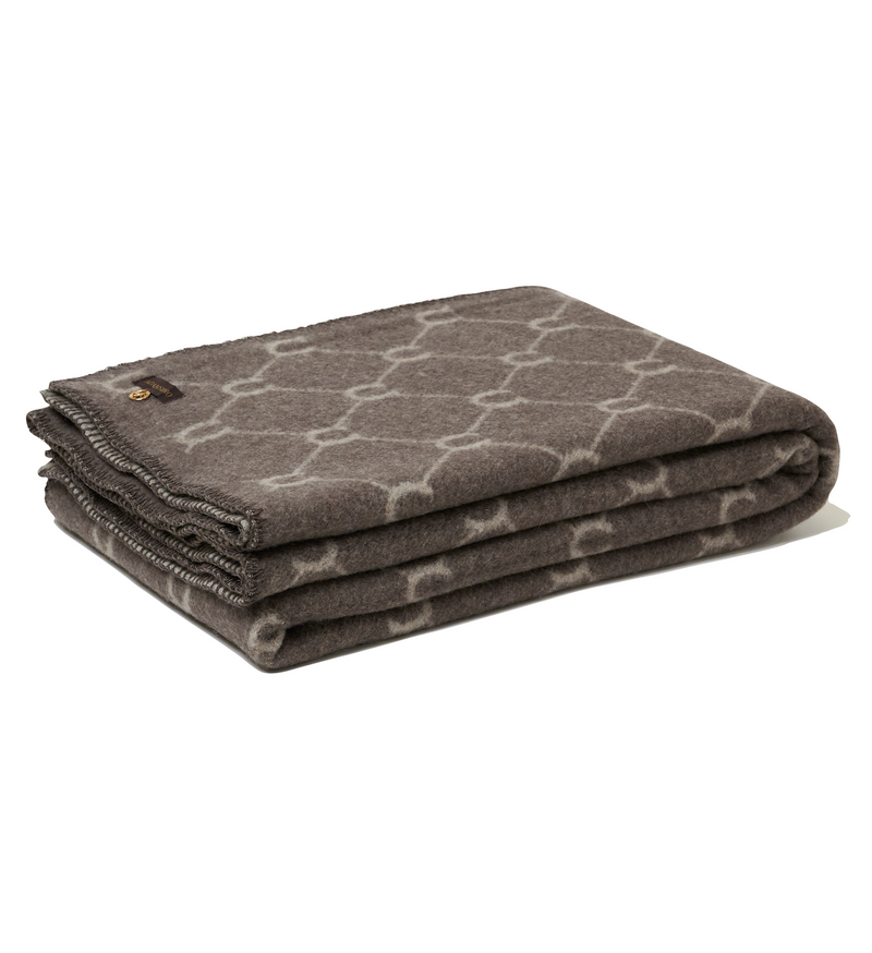 Luxe Merino Throw Mud & Beige