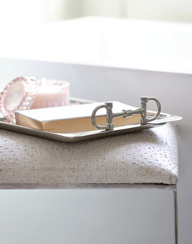 Snaffle Bit Silver Serving Tray