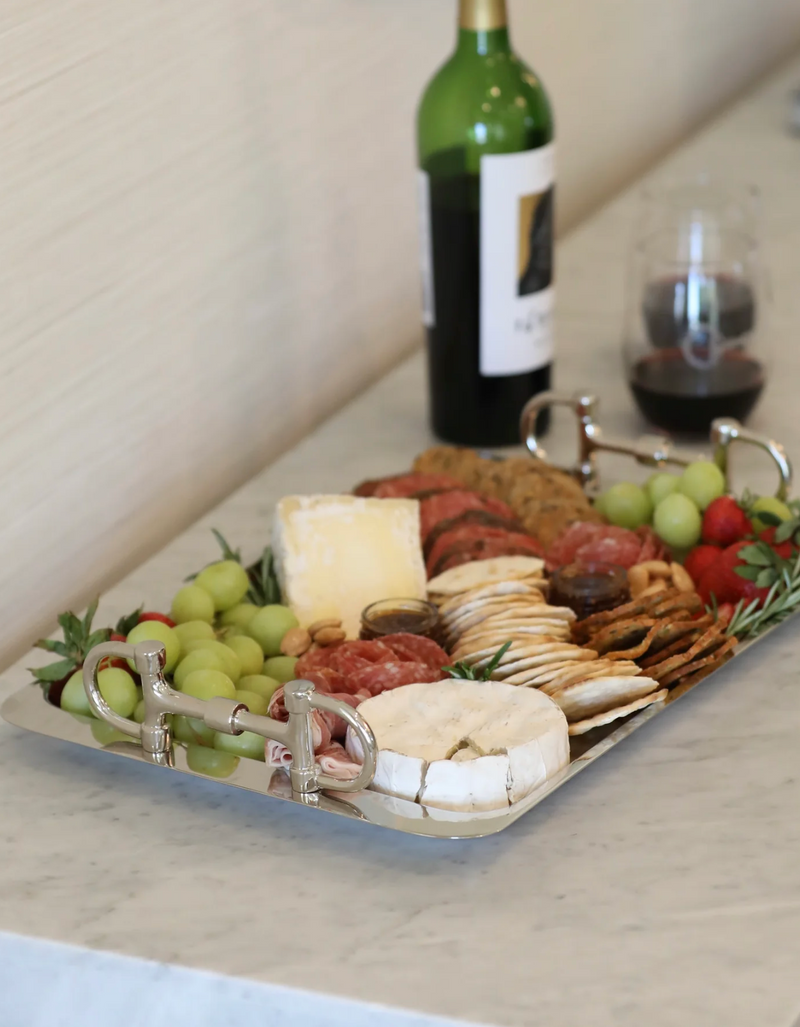 Snaffle Bit Silver Serving Tray
