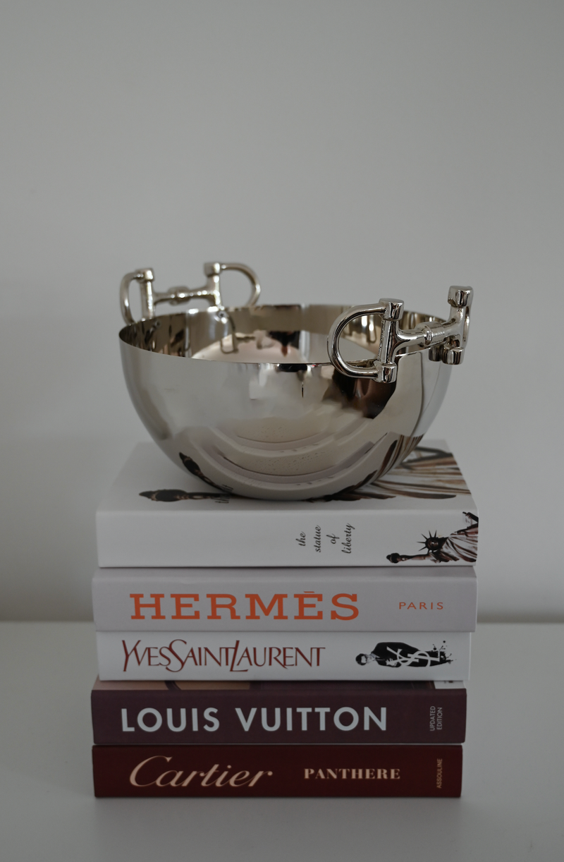 Snaffle Bit Serving Bowl M Silver