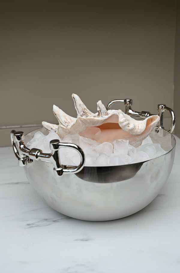 Snaffle Bit Serving Bowl M Silver