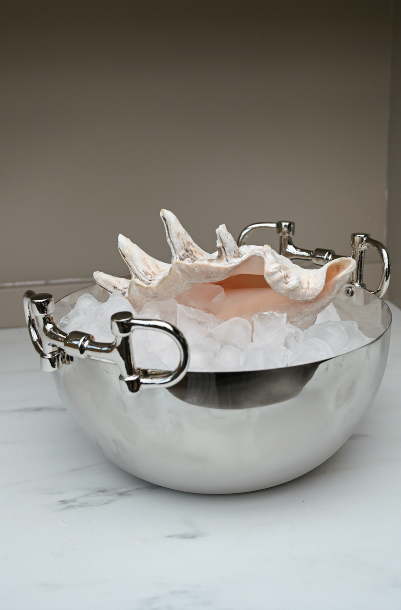 Snaffle Bit Serving Bowl M Silver